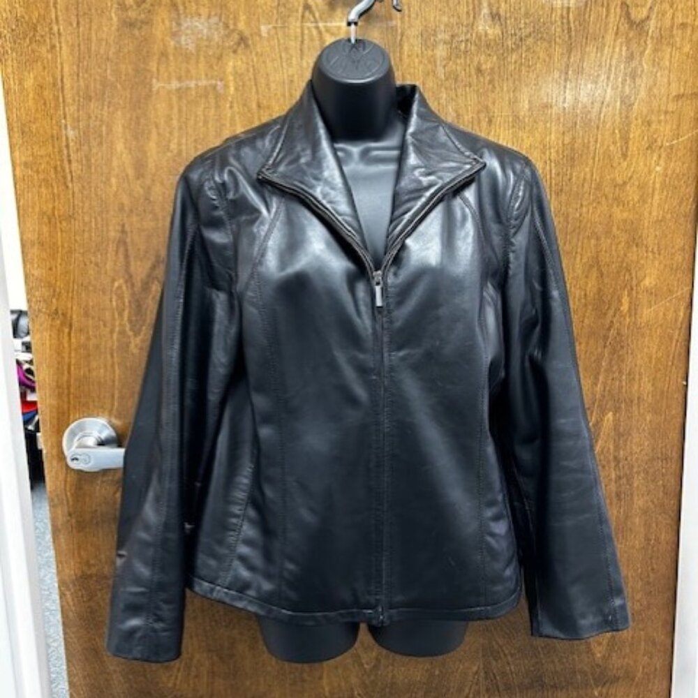 Nine West Separates Black Leather Jacket
